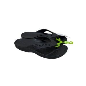 Crocs Baya II Black Flip Flop Thong Sandals Shoes 208192-001 Mens 6 Womens 8 NEW